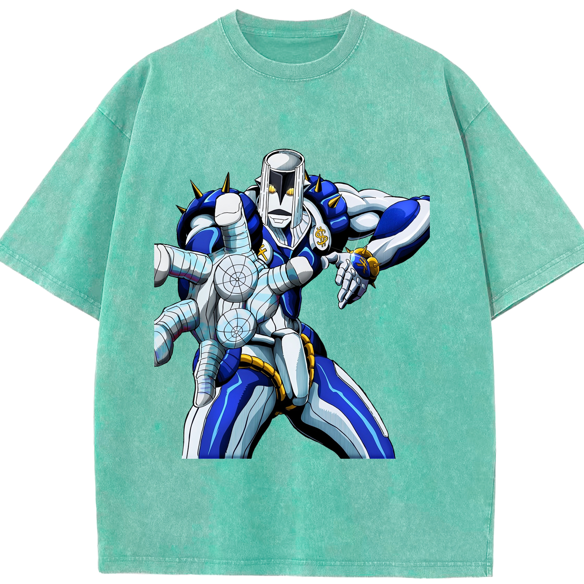 （画像用） ジョジョの奇妙な冒険 虹村億泰 にじむら おくやす JoJo's Bizarre Adventure Nijimura Okuyasu 綿100% ヴィンテージ風 半袖Tシャツ（フロントプリント）